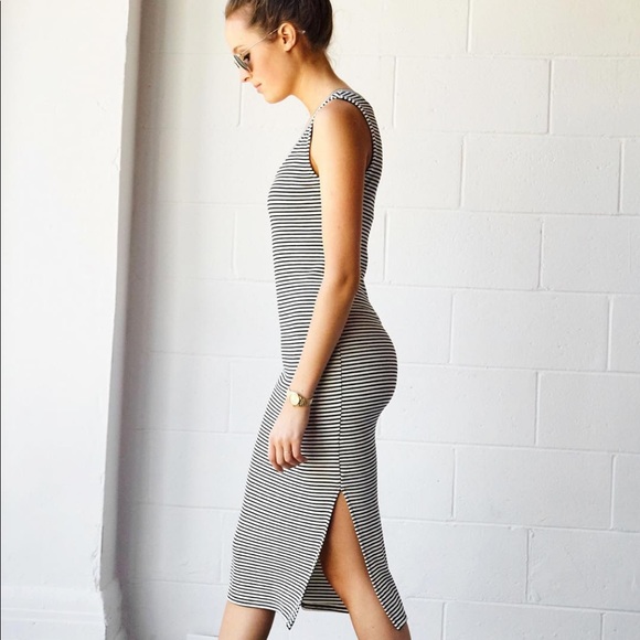 CHERISH Ribbed Striped Dress - Picture 2 of 2